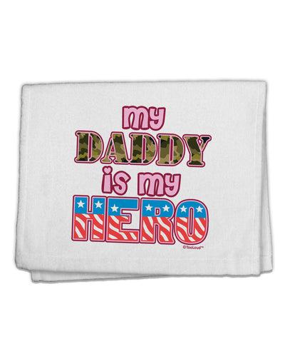 My Daddy is My Hero - Armed Forces - Pink 11&#x22;x18&#x22; Dish Fingertip Towel by TooLoud-Fingertip Towel-TooLoud-White-Davson Sales