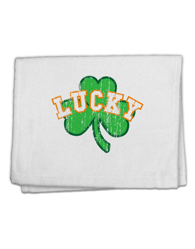 Lucky Shamrock Design Distressed 11&#x22;x18&#x22; Dish Fingertip Towel by TooLoud-Fingertip Towel-TooLoud-White-Davson Sales