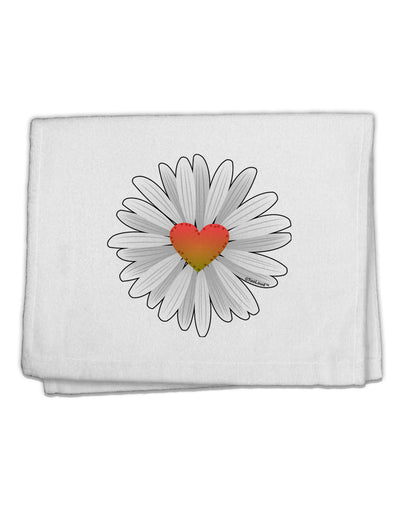 Pretty Daisy Heart 11"x18" Dish Fingertip Towel-Fingertip Towel-TooLoud-Davson Sales