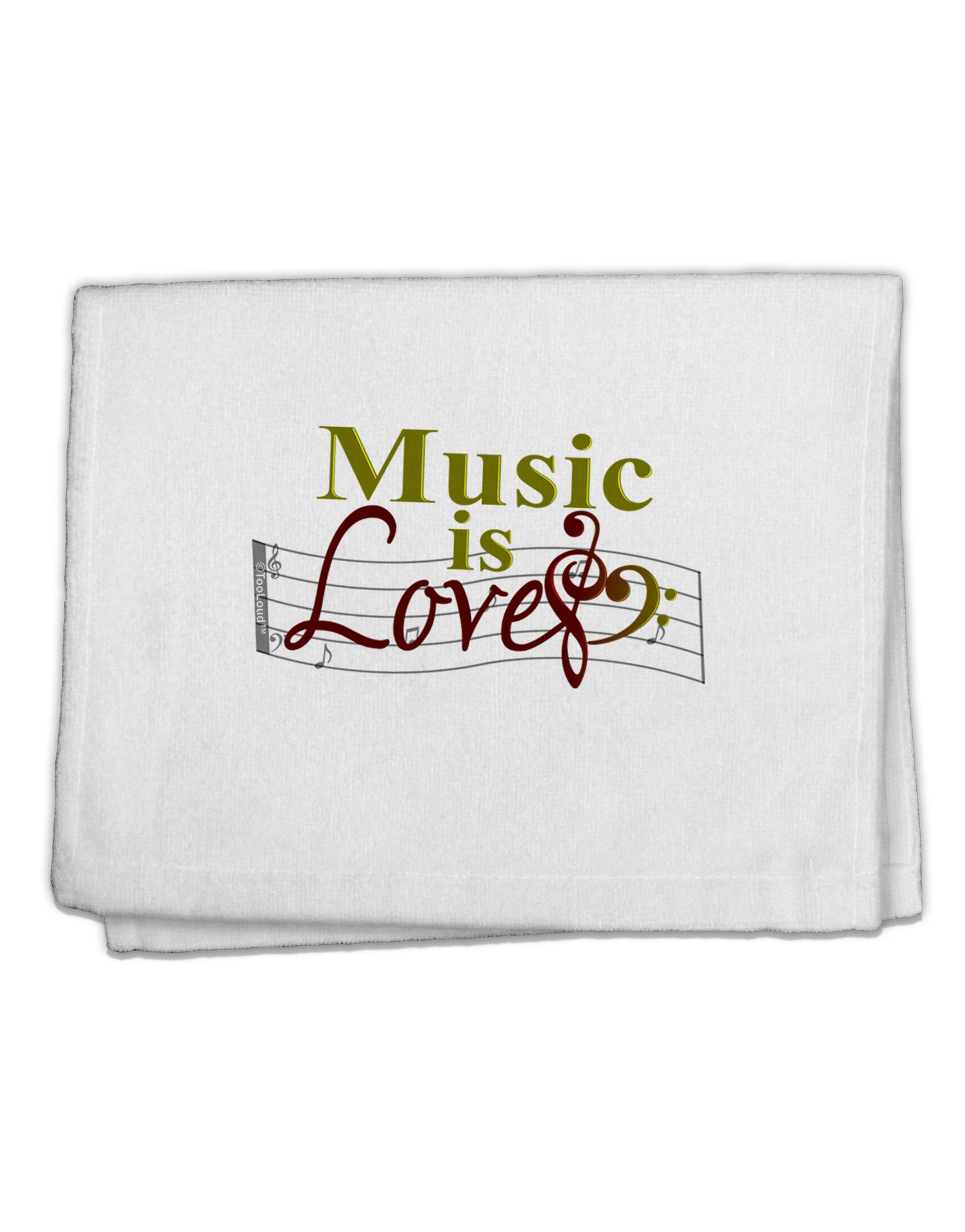 Music Is Love 11&#x22;x18&#x22; Dish Fingertip Towel-Fingertip Towel-TooLoud-White-Davson Sales