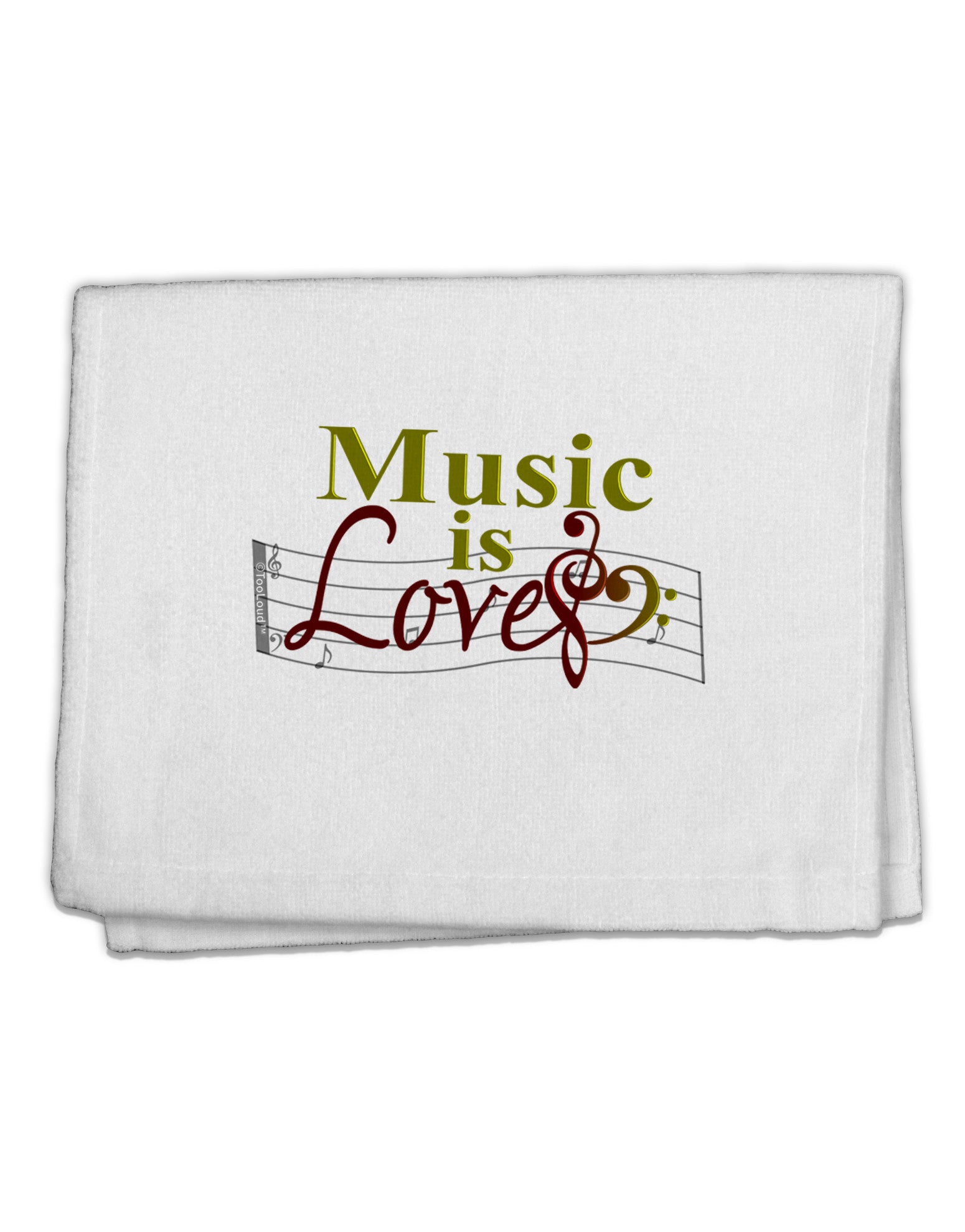 Music Is Love 11&#x22;x18&#x22; Dish Fingertip Towel-Fingertip Towel-TooLoud-White-Davson Sales