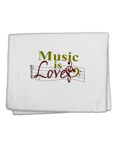 Music Is Love 11&#x22;x18&#x22; Dish Fingertip Towel-Fingertip Towel-TooLoud-White-Davson Sales