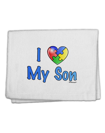 I Heart My Son - Autism Awareness 11&#x22;x18&#x22; Dish Fingertip Towel by TooLoud-Fingertip Towel-TooLoud-White-Davson Sales