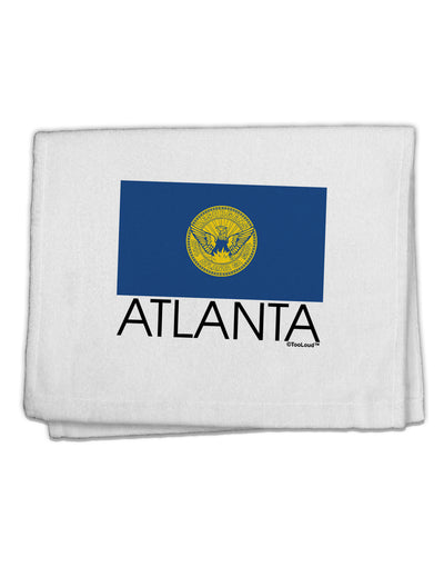 Atlanta Georgia Flag Text 11&#x22;x18&#x22; Dish Fingertip Towel by TooLoud-Fingertip Towel-TooLoud-White-Davson Sales