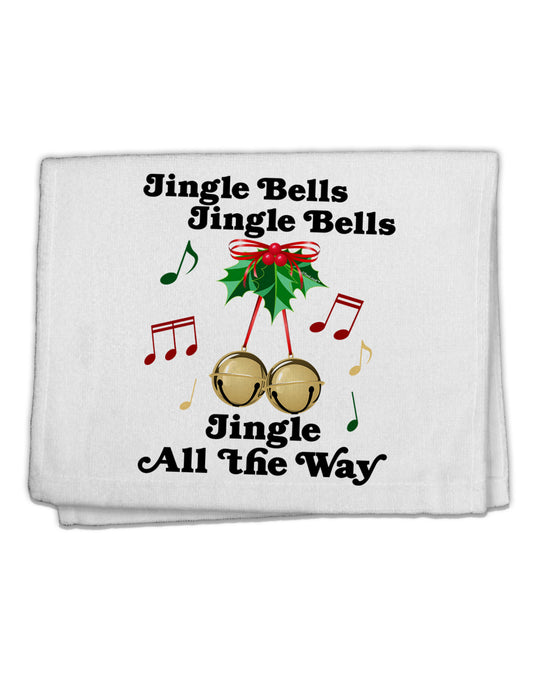 Jingle Bells All the way 11&#x22;x18&#x22; Dish Fingertip Towel-Fingertip Towel-TooLoud-White-Davson Sales
