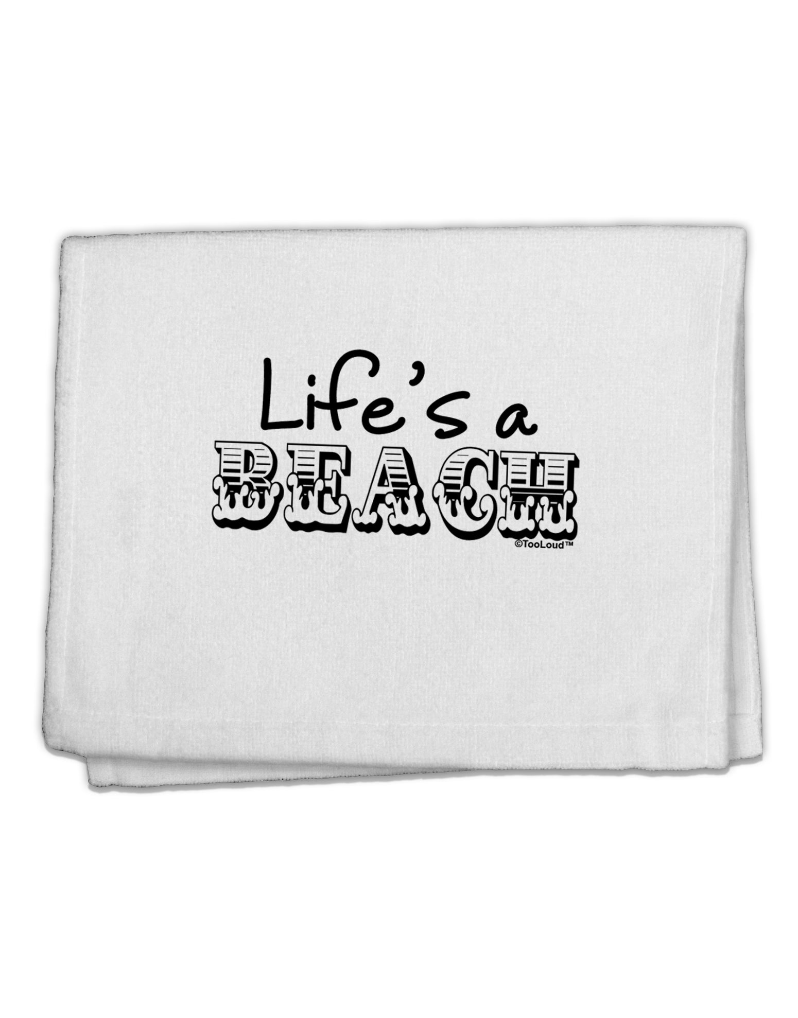 Lifes a Beach 11&#x22;x18&#x22; Dish Fingertip Towel by TooLoud-Fingertip Towel-TooLoud-White-Davson Sales