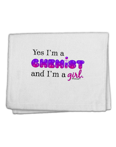 Yes I am a Chemist Girl 11&#x22;x18&#x22; Dish Fingertip Towel-Fingertip Towel-TooLoud-White-Davson Sales