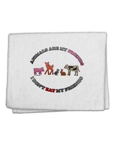 I Don't Eat My Friends 11&#x22;x18&#x22; Dish Fingertip Towel-Fingertip Towel-TooLoud-White-Davson Sales