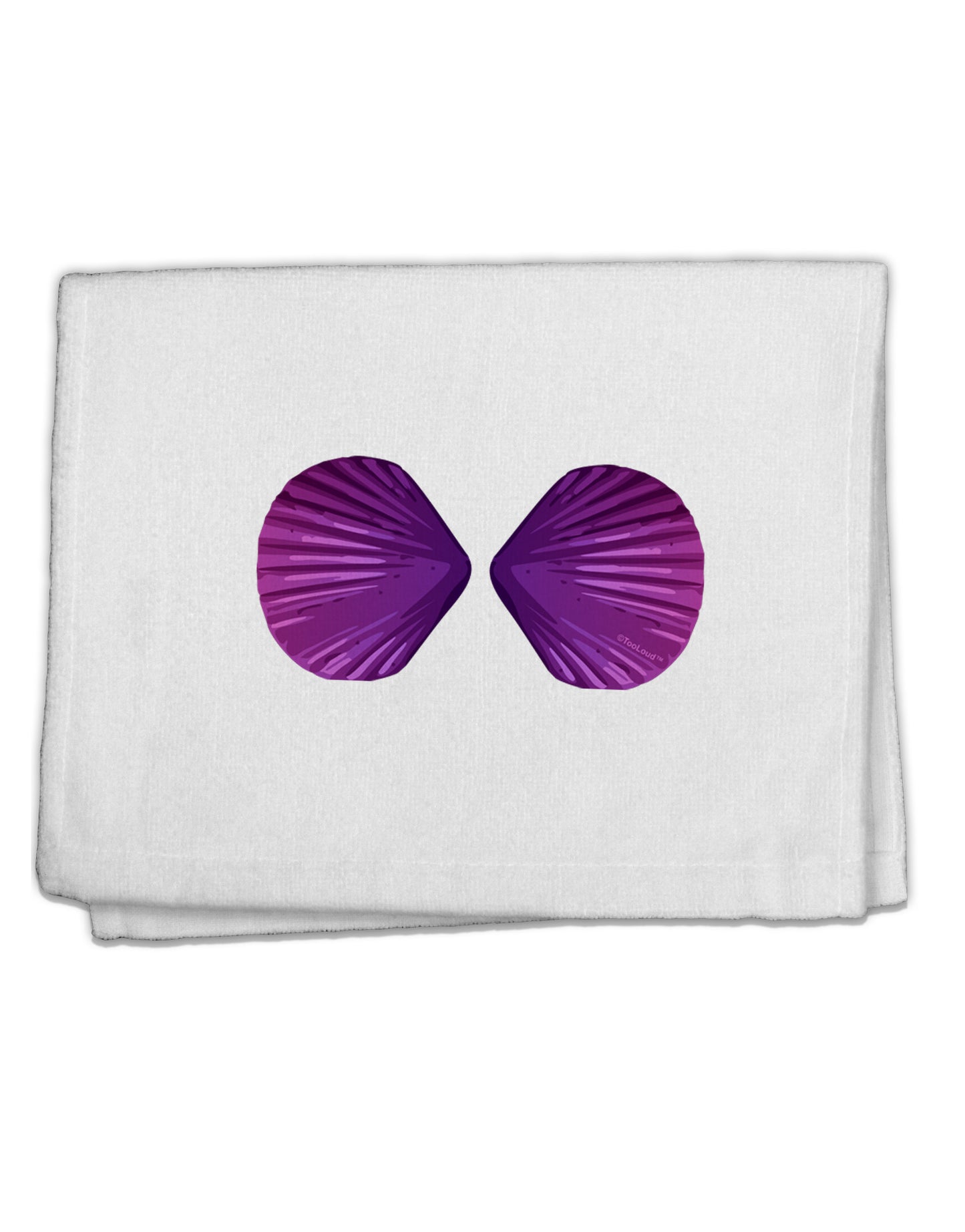Mermaid Shell Bra Purple 11&#x22;x18&#x22; Dish Fingertip Towel by TooLoud-Fingertip Towel-TooLoud-White-Davson Sales