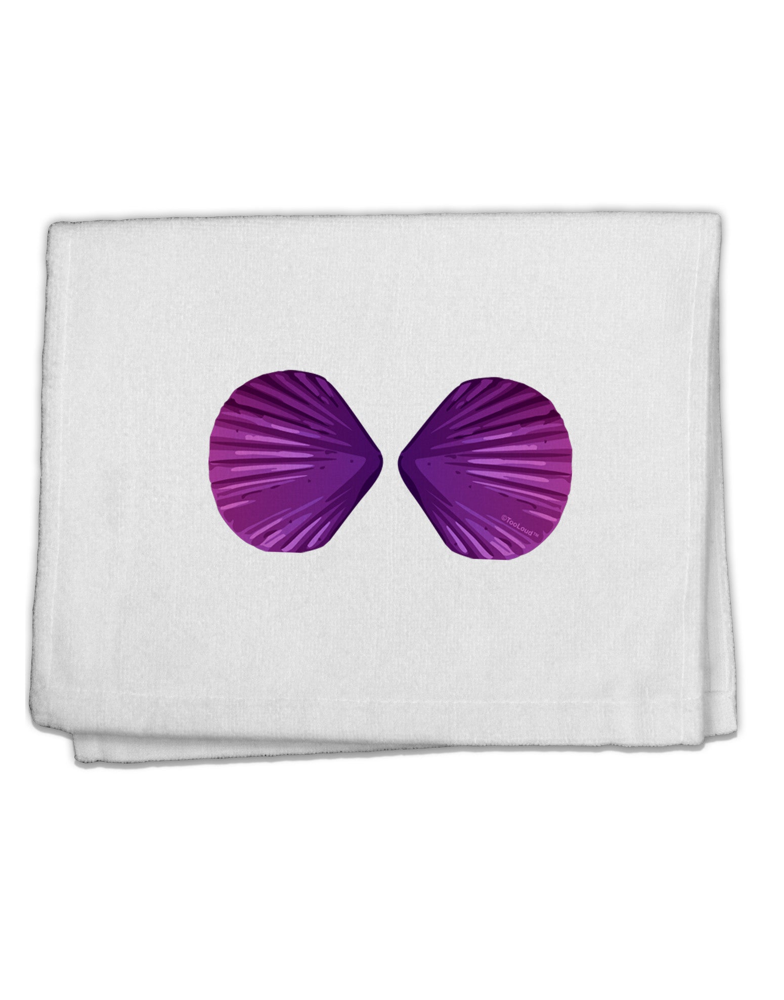 Mermaid Shell Bra Purple 11&#x22;x18&#x22; Dish Fingertip Towel by TooLoud-Fingertip Towel-TooLoud-White-Davson Sales