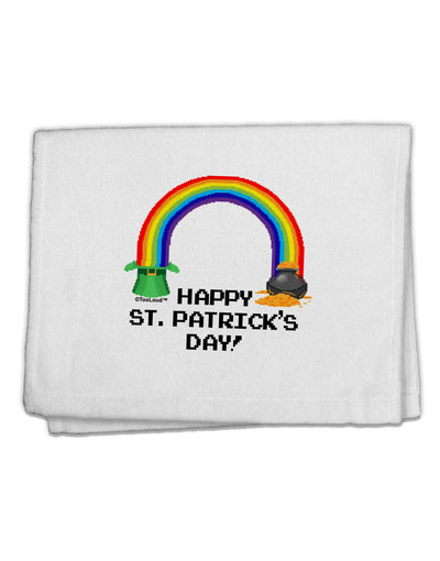 Pixel Pot of Gold St Patrick Text 11&#x22;x18&#x22; Dish Fingertip Towel-Fingertip Towel-TooLoud-White-Davson Sales