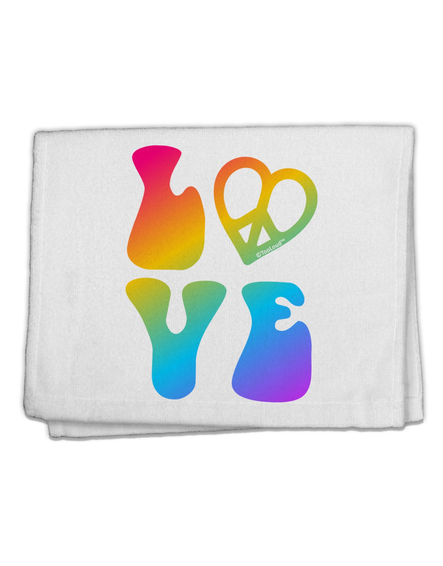 Peace and Love - Peace Heart Love 11&#x22;x18&#x22; Dish Fingertip Towel-Fingertip Towel-TooLoud-White-Davson Sales