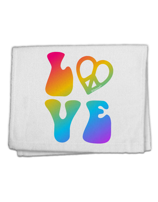 Peace and Love - Peace Heart Love 11&#x22;x18&#x22; Dish Fingertip Towel-Fingertip Towel-TooLoud-White-Davson Sales