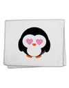 Cute Penguin - Heart Eyes 11&#x22;x18&#x22; Dish Fingertip Towel by TooLoud-Fingertip Towel-TooLoud-White-Davson Sales