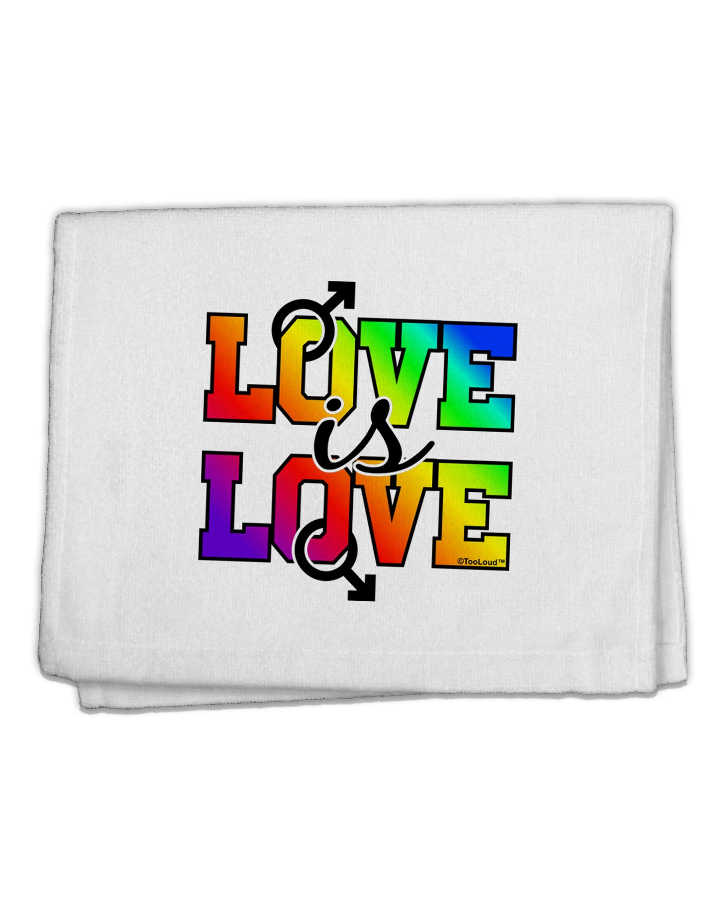 Love Is Love Gay Pride 11&#x22;x18&#x22; Dish Fingertip Towel-Fingertip Towel-TooLoud-White-Davson Sales
