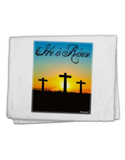 Three Crosses Sunrise - He Is Risen 11&#x22;x18&#x22; Dish Fingertip Towel by TooLoud-Fingertip Towel-TooLoud-White-Davson Sales