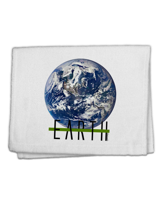 Planet Earth Text 11&#x22;x18&#x22; Dish Fingertip Towel by TooLoud-Fingertip Towel-TooLoud-White-Davson Sales