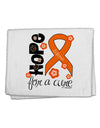 Hope for a Cure - Orange Ribbon Leukemia - Flowers 11&#x22;x18&#x22; Dish Fingertip Towel-Fingertip Towel-TooLoud-White-Davson Sales