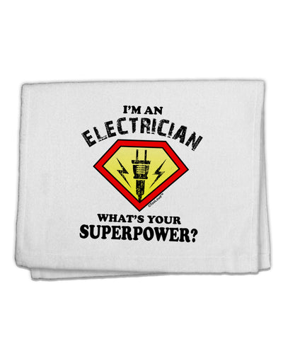 Electrician - Superpower 11&#x22;x18&#x22; Dish Fingertip Towel-Fingertip Towel-TooLoud-White-Davson Sales