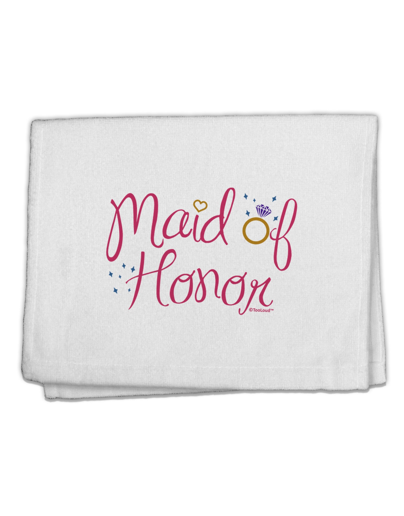 Maid of Honor - Diamond Ring Design - Color 11&#x22;x18&#x22; Dish Fingertip Towel-Fingertip Towel-TooLoud-White-Davson Sales