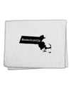 Massachusetts - United States Shape 11&#x22;x18&#x22; Dish Fingertip Towel-Fingertip Towel-TooLoud-White-Davson Sales