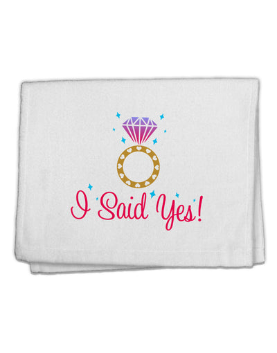 I Said Yes - Diamond Ring - Color 11&#x22;x18&#x22; Dish Fingertip Towel-Fingertip Towel-TooLoud-White-Davson Sales