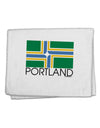 Portland Oregon Flag Text 11&#x22;x18&#x22; Dish Fingertip Towel-Fingertip Towel-TooLoud-White-Davson Sales