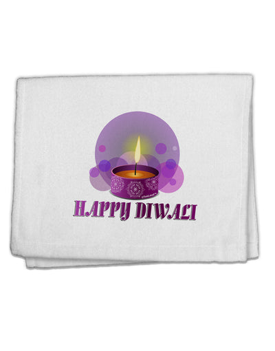 Happy Diwali Purple Candle 11&#x22;x18&#x22; Dish Fingertip Towel by TooLoud-Fingertip Towel-TooLoud-White-Davson Sales