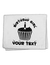 Personalized Birthday Girl Cupcake -Customizable- Name 11&#x22;x18&#x22; Dish Fingertip Towel-Fingertip Towel-TooLoud-White-Davson Sales