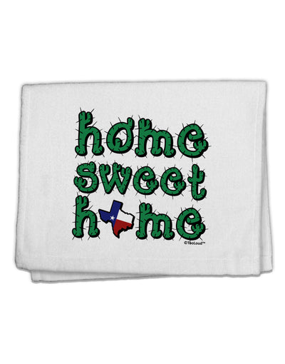 Home Sweet Home - Texas - Cactus and State Flag 11&#x22;x18&#x22; Dish Fingertip Towel by TooLoud-Fingertip Towel-TooLoud-White-Davson Sales