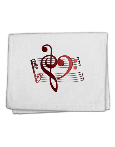 Heart Sheet Music 11&#x22;x18&#x22; Dish Fingertip Towel-Fingertip Towel-TooLoud-White-Davson Sales