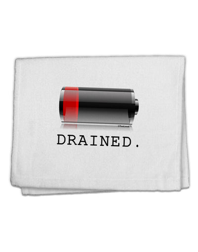 Battery Drained 11&#x22;x18&#x22; Dish Fingertip Towel-Fingertip Towel-TooLoud-White-Davson Sales