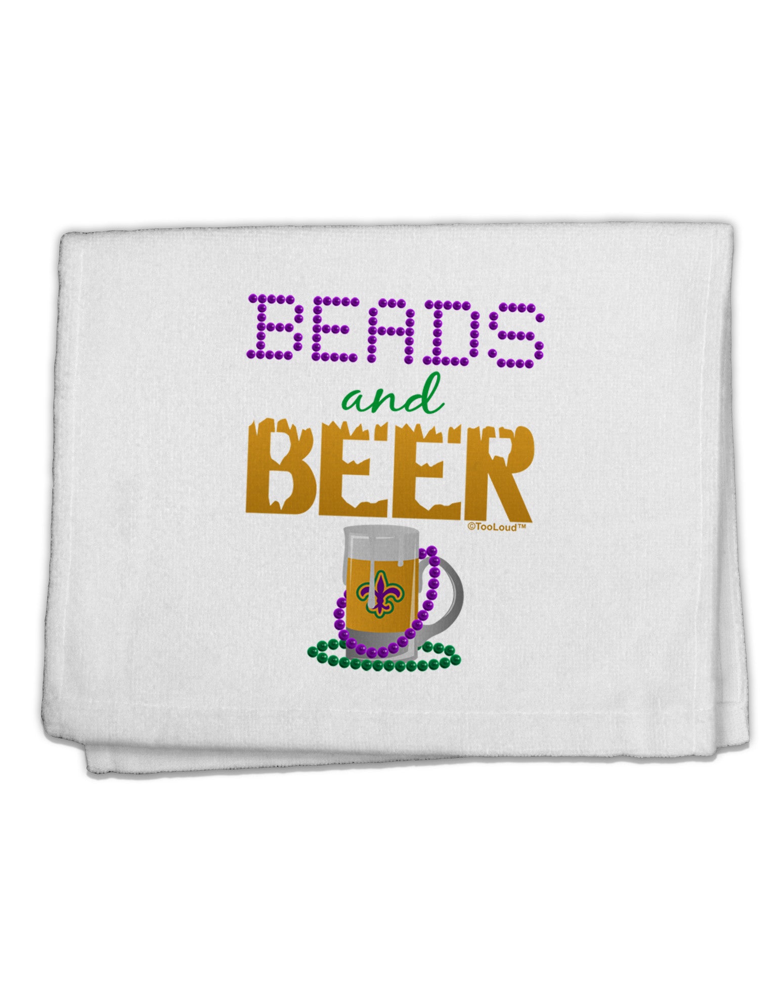 Beads And Beer 11&#x22;x18&#x22; Dish Fingertip Towel-Fingertip Towel-TooLoud-White-Davson Sales