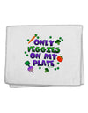 Only Veggies On My Plate 11&#x22;x18&#x22; Dish Fingertip Towel-Fingertip Towel-TooLoud-White-Davson Sales