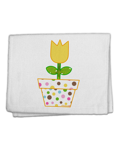 Easter Tulip Design - Yellow 11&#x22;x18&#x22; Dish Fingertip Towel by TooLoud-Fingertip Towel-TooLoud-White-Davson Sales