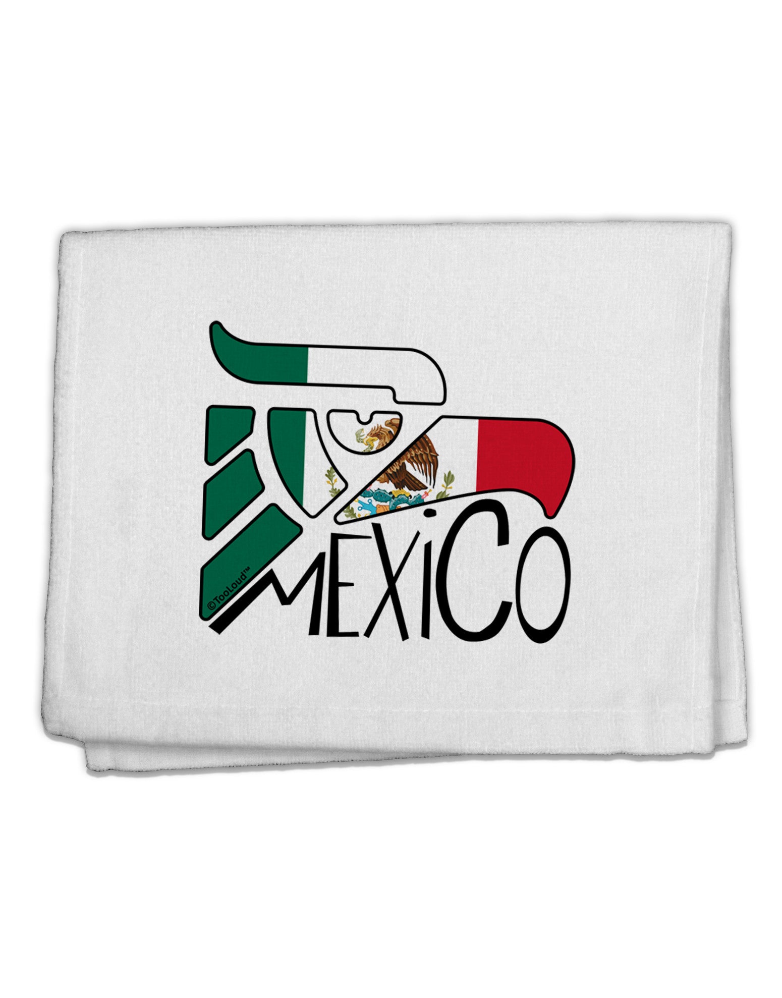 Mexico Eagle Symbol - Mexican Flag - Mexico 11&#x22;x18&#x22; Dish Fingertip Towel by TooLoud-Fingertip Towel-TooLoud-White-Davson Sales