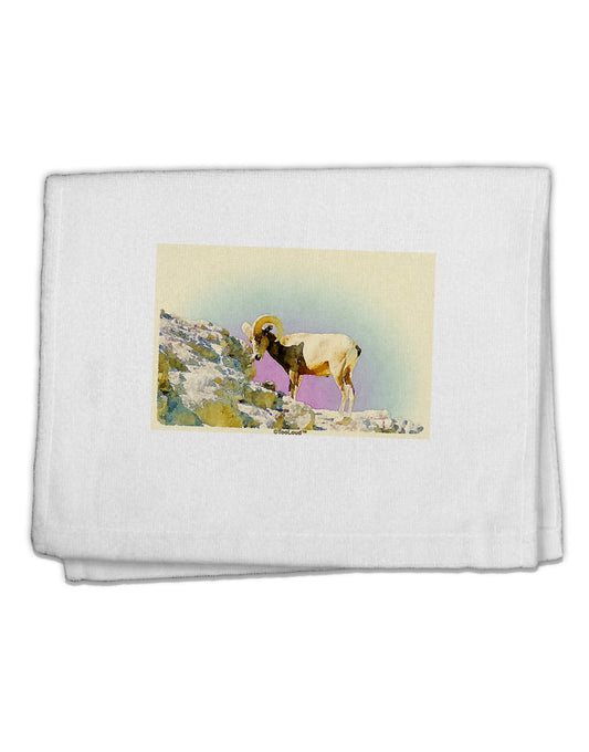Bighorn Ram Watercolor 11&#x22;x18&#x22; Dish Fingertip Towel-Fingertip Towel-TooLoud-White-Davson Sales