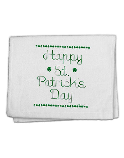 Happy St Patricks Day Clovers 11&#x22;x18&#x22; Dish Fingertip Towel-Fingertip Towel-TooLoud-White-Davson Sales