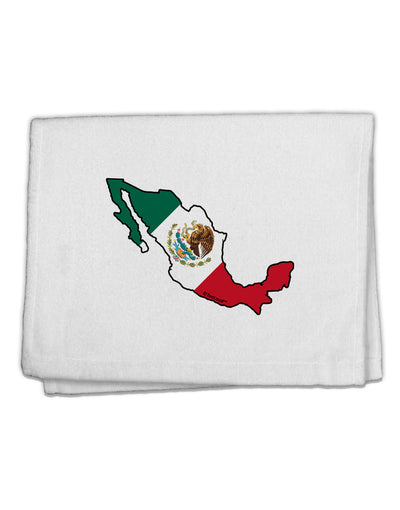 Mexico Outline - Mexican Flag 11&#x22;x18&#x22; Dish Fingertip Towel by TooLoud-Fingertip Towel-TooLoud-White-Davson Sales