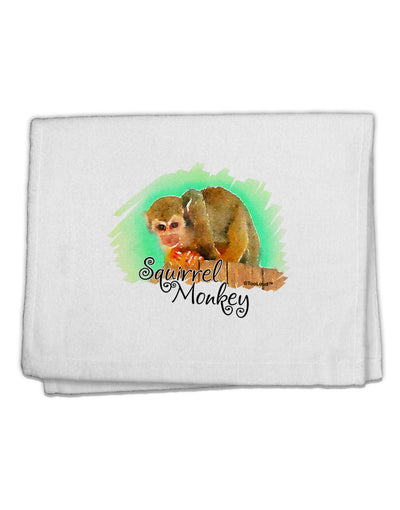 Squirrel Monkey Watercolor Text 11&#x22;x18&#x22; Dish Fingertip Towel-Fingertip Towel-TooLoud-White-Davson Sales