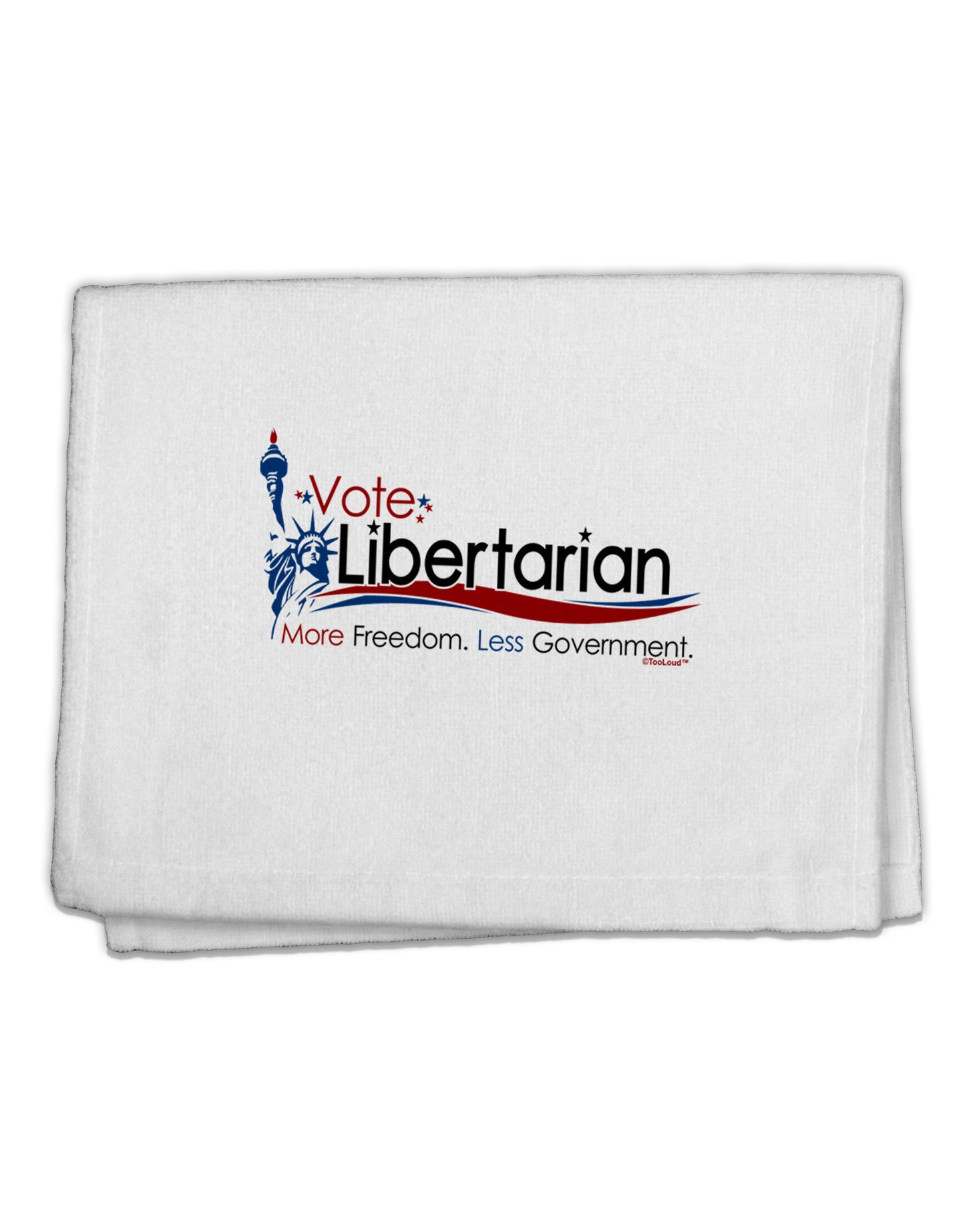 Libertarian Slogan 11&#x22;x18&#x22; Dish Fingertip Towel-Fingertip Towel-TooLoud-White-Davson Sales