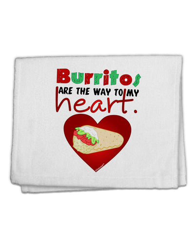 Burritos Are the Way To My Heart 11&#x22;x18&#x22; Dish Fingertip Towel-Fingertip Towel-TooLoud-White-Davson Sales