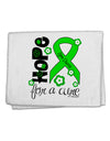 Hope for a Cure - Lime Green Ribbon Lyme Disease - Flowers 11&#x22;x18&#x22; Dish Fingertip Towel-Fingertip Towel-TooLoud-White-Davson Sales