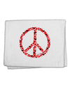 Peace Sign Hearts Red 11&#x22;x18&#x22; Dish Fingertip Towel-Fingertip Towel-TooLoud-White-Davson Sales