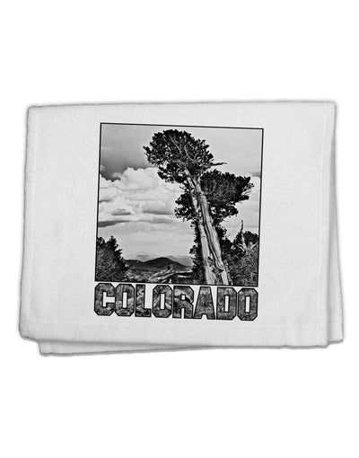 Colorado Landscape Text BW 11&#x22;x18&#x22; Dish Fingertip Towel-Fingertip Towel-TooLoud-White-Davson Sales