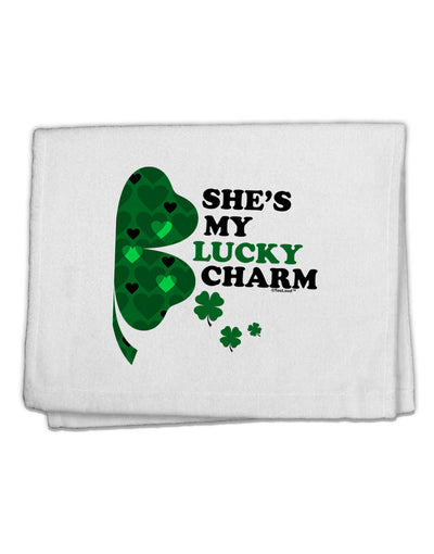 She's My Lucky Charm - Right 11&#x22;x18&#x22; Dish Fingertip Towel-Fingertip Towel-TooLoud-White-Davson Sales