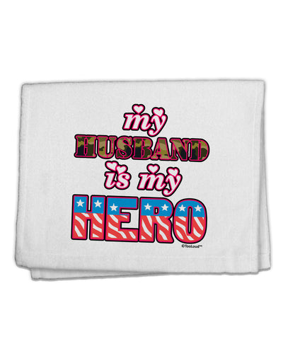 My Husband is My Hero - Armed Forces 11&#x22;x18&#x22; Dish Fingertip Towel by TooLoud-Fingertip Towel-TooLoud-White-Davson Sales