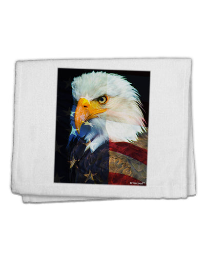 Patriotic Bald Eagle - American Flag 11&#x22;x18&#x22; Dish Fingertip Towel by TooLoud-Fingertip Towel-TooLoud-White-Davson Sales