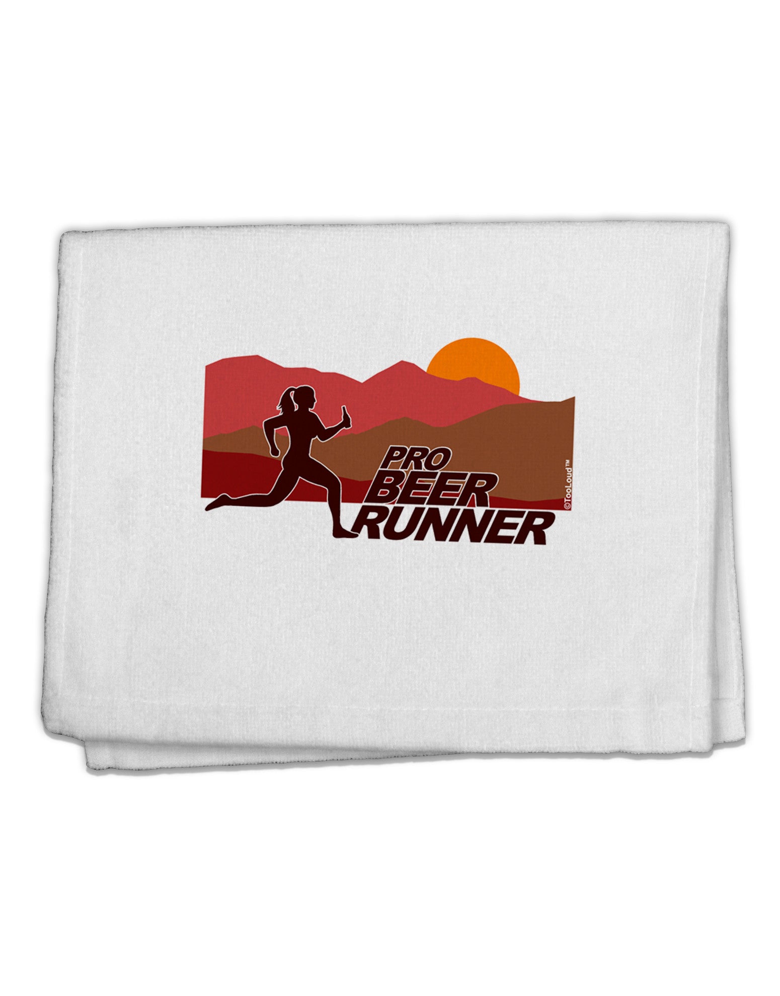 Pro Beer Runner Woman 11&#x22;x18&#x22; Dish Fingertip Towel-Fingertip Towel-TooLoud-White-Davson Sales
