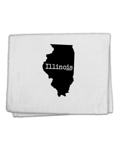 Illinois - United States Shape 11&#x22;x18&#x22; Dish Fingertip Towel-Fingertip Towel-TooLoud-White-Davson Sales